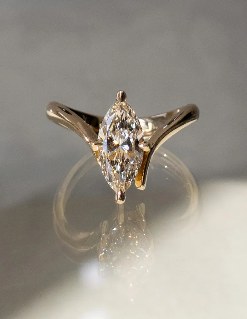 1.5 Carat Marquise Statement | Brilliant White | 14K White Gold | Classic Charm