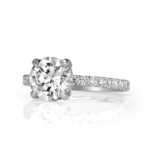 1.5 Carat Round Brilliant Diamond Ring | Brilliant White | 14K White Gold - Image 2