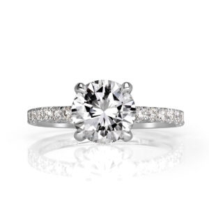 1.5 Carat Round Brilliant Diamond Ring | Brilliant White | 14K White Gold