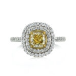 1.9 Carat Cushion Diamond Ring | Brilliant White | 14K White Gold | Graceful Brilliance