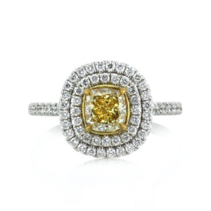 1.9 Carat Cushion Diamond Ring | Brilliant White | 14K White Gold | Graceful Brilliance