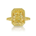 4 Carat Radiant Diamond Ring | Fancy Yellow | 14K White Gold | Rare Fancy-Color Splendour - Image 3