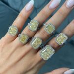 5 Carat Radiant Halo Diamond Ring | Fancy Yellow | 14K White Gold - Image 5