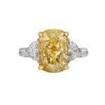 5 Carat Oval Halo Diamond Ring | Fancy Yellow | 14K White Gold | Rare Fancy-Color Splendour - Image 3