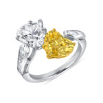 Heart Shape Diamond Ring | Fancy Yellow | 18K Gold | Sunlit Royal Radiance | Modern Classic - Image 2