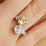 Heart Shape Diamond Ring | Fancy Yellow | 18K Gold | Sunlit Royal Radiance | Modern Classic - Image 4