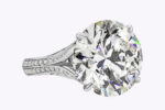 11 Carat Round Brilliant Diamond Ring | Brilliant White | 18K Gold - Image 4