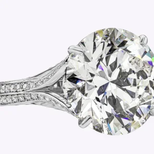 11 Carat Round Brilliant Diamond Ring | Brilliant White | 18K Gold