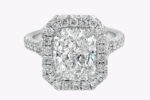 4.15 Carat Radiant Halo Diamond Ring | Brilliant White | 18K Gold | Quiet Power - Image 4