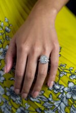 4.15 Carat Radiant Halo Diamond Ring | Brilliant White | 18K Gold | Quiet Power