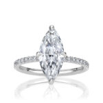 4 Carat Marquise Diamond Ring | Brilliant White | 14K White Gold | A Classic Statement