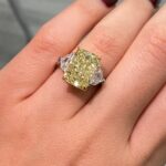 5 Carat Radiant Diamond Ring | Fancy Yellow | 14K White Gold | Colour-Collector’s Treasure