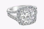 4.11 Carat Cushion Halo Diamond Ring | Brilliant White | 14K White Gold | Everyday Royalty - Image 2