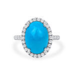 6 Carat Oval Halo Diamond Ring | Mixed / Other | 14K White Gold | Timeless Brilliance - Image 2