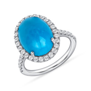 6 Carat Oval Halo Diamond Ring | Mixed / Other | 14K White Gold | Timeless Brilliance