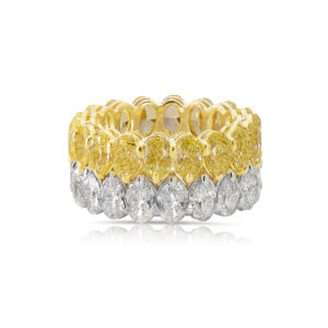 Oval Eternity Band | Fancy Yellow | 14K White Gold | Colour-Collector’s Treasure