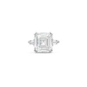 5 Carat Assher Cut Statement | Brilliant White / F color | SI | 14K White Gold