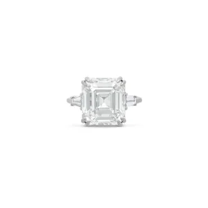 5 Carat Asscher Cut Statement | Brilliant White / J color | VS | 14K White Gold
