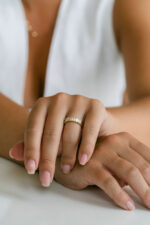 Round Brilliant Band | Brilliant White | 14K White Gold | Elegant Sparkle | Signature - Image 2