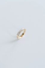 Round Brilliant Band | Brilliant White | 14K White Gold | Elegant Sparkle | Signature - Image 3