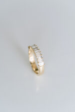 Round Brilliant Band | Brilliant White | 14K White Gold | Elegant Sparkle | Signature - Image 4