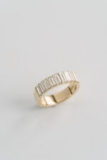 Round Brilliant Band | Brilliant White | 14K White Gold | Elegant Sparkle | Signature - Image 2