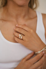 Round Brilliant Band | Brilliant White | 14K White Gold | Elegant Sparkle | Signature - Image 9