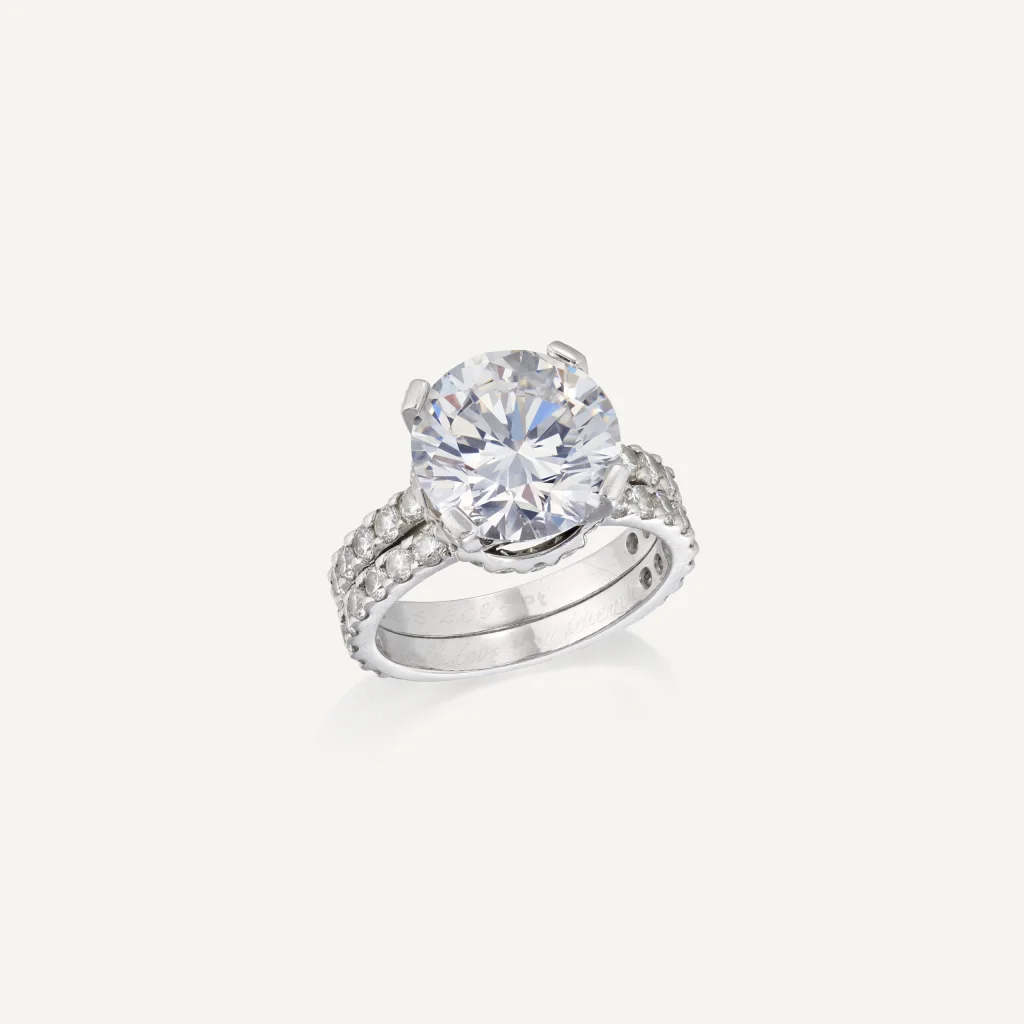 7 Carat Round Brilliant Statement | Brilliant White / F color | SI | 14K White Gold