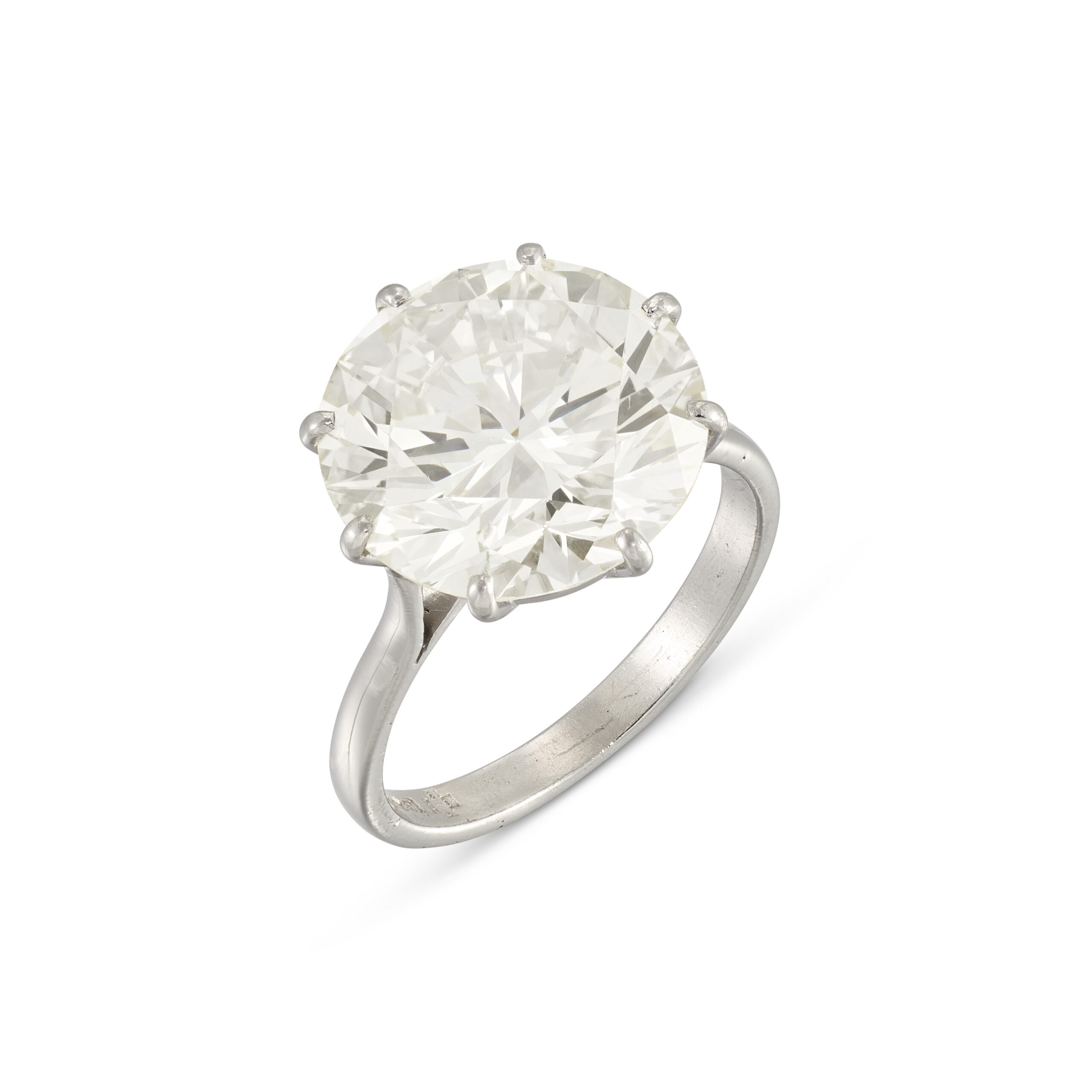 circular-cut-diamond-of-8-99-carats-platinum-diamond-ring-o-si-125-000-front-view-primary.jpg 8.99 Carat Round Brilliant Statement | Brilliant White | SI | 18K Gold - Image 1