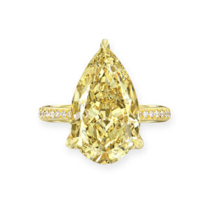 10 Carat Round Brilliant Statement | Fancy Yellow | 14K White Gold