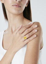 8 Carat Round Brilliant Statement | Fancy Yellow | 14K White Gold | Sunlit Royal Radiance - Image 2