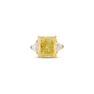 8 Carat Round Brilliant Statement | Fancy Yellow | 14K White Gold | Sunlit Royal Radiance