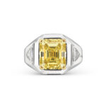 6.63 Carat Emerald-cut Statement | Fancy Yellow | 14K White Gold | Rare Fancy-Color Splendour - Image 2