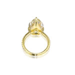 8 Carat Round Brilliant Statement | Fancy Yellow | 14K White Gold - Image 3