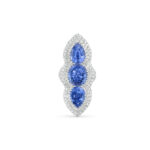 Cushion Statement | Royal Blue Sapphire | 14K White Gold | Classic Charm | Modern Classic - Image 3