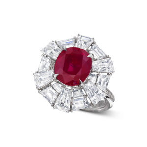 4.34 Carat Cushion Statement | Ruby Red | 14K White Gold | Effortless Elegance