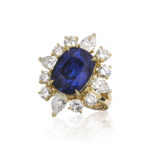 14.21 Carat Cushion Statement | Royal Blue Sapphire | 14K White Gold