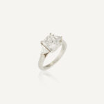 3 Carat Cushion Statement | Brilliant White | VVS | 14K White Gold | Crystal-Clear Grandeur