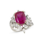 7.19 Carat Cushion Statement | Royal Blue Sapphire | 18K White Gold | Refined Grandeur