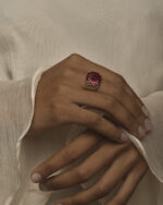 12.38 Carat Cushion Statement | Ruby Red | 14K White Gold | High Jewellery Supremacy - Image 3