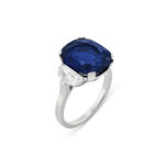 7.13 Carat Cushion Statement | Royal Blue Sapphire | 18K Gold | Signature Sophistication