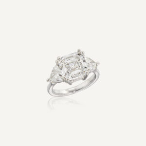 5.06 Carat Assher Cut Statement | Brilliant White | SI | 14K White Gold