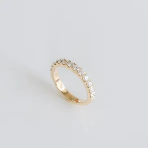 Round Brilliant Band | Brilliant White | 14K White Gold | Classic Charm | Collector-Grade