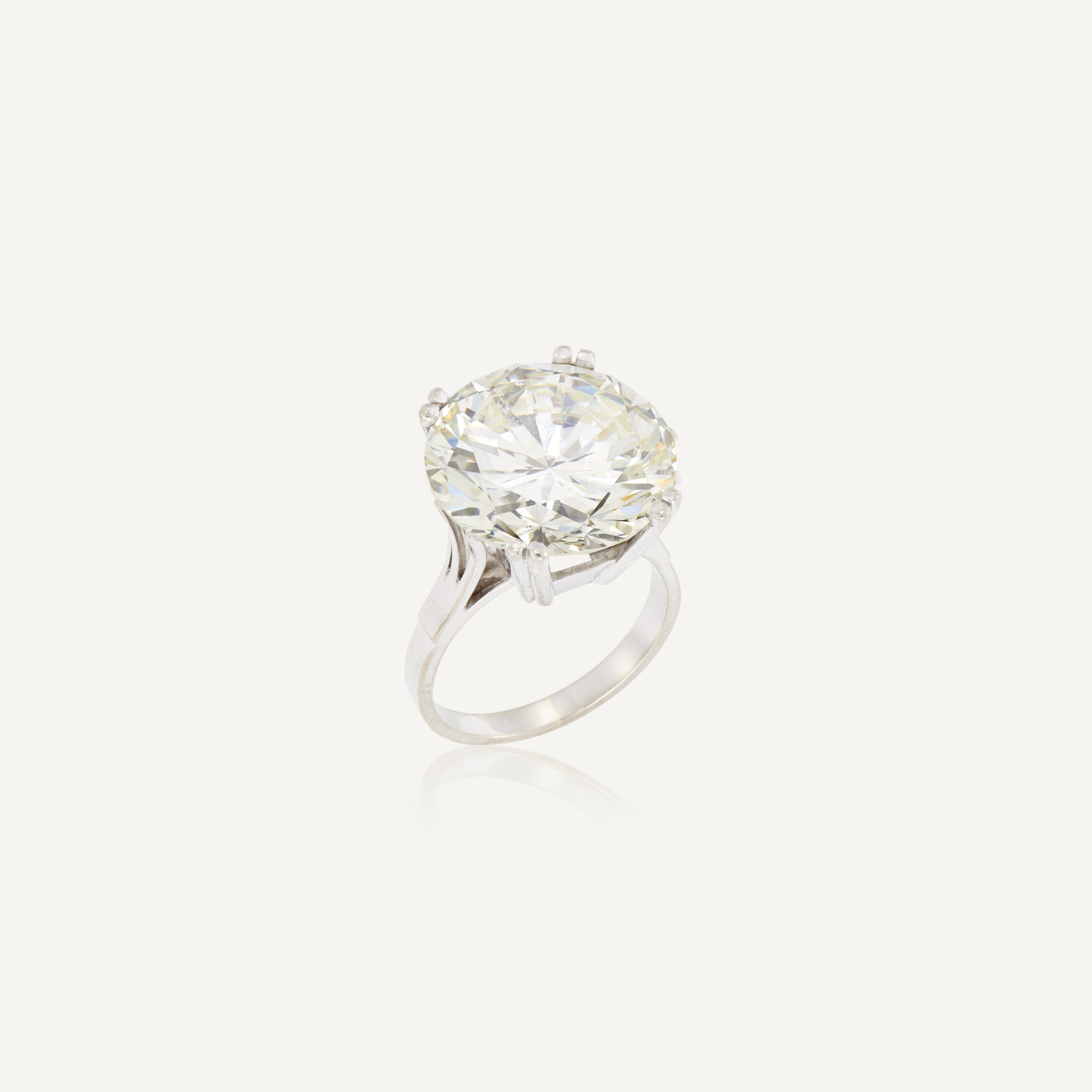 diamond-ring-13-carats-m-vs-325-000-front-view-primary.jpg 13 Carat Round Brilliant Statement | Brilliant White | VS | 14K White Gold - Image 1
