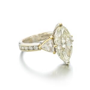 4.06 Carat Marquise Statement | Brilliant White | VS | 14K White Gold | Modern Nobility
