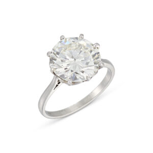 5.58 Carat Round Brilliant Statement | Brilliant White | SI | 14K White Gold