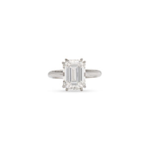 5.01 Carat Emerald-cut Statement | 18K White Gold | Radiant Elegance