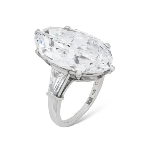 16.35 Carat Oval Statement | Brilliant White | 18K Gold | Collector’s Grade Grandeur