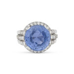 Round Brilliant Statement | Royal Blue Sapphire | 14K White Gold | Refined Light | Heirloom - Image 3