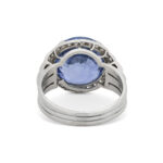Round Brilliant Statement | Royal Blue Sapphire | 14K White Gold | Refined Light | Heirloom - Image 4